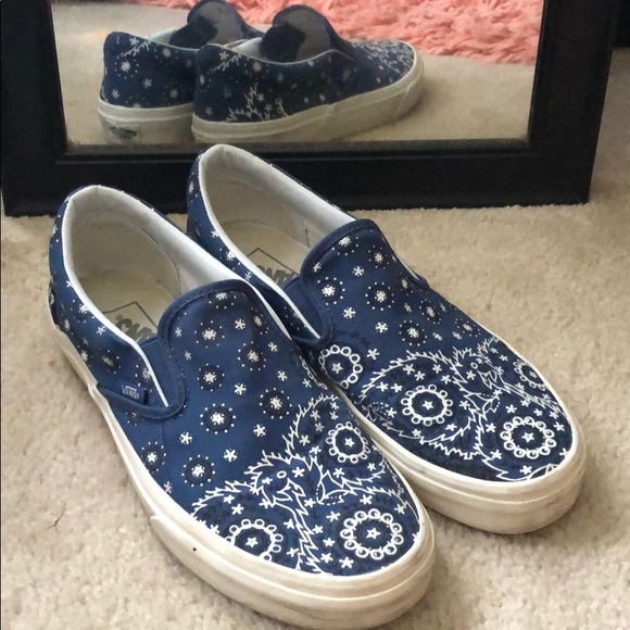 bandana vans slip on